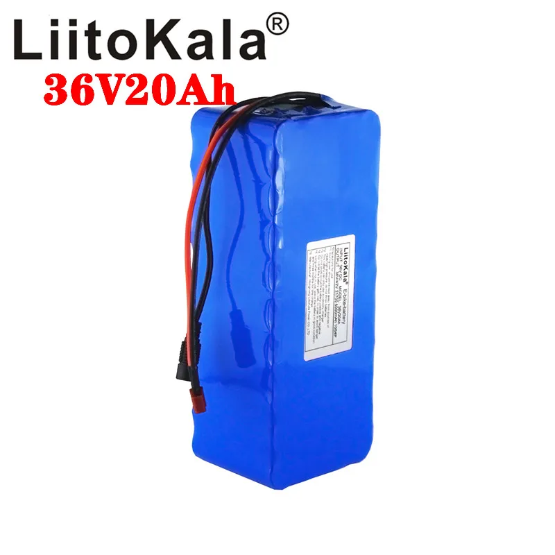 LiitoKala 36V 20Ah battery 21700 5000mah 10S4P  pack 500W high power  42V 15000mAh Ebike electric bicycle BMS