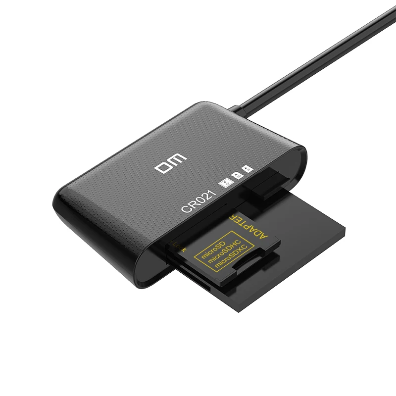 เครื่องอ่านการ์ด DM 3 ใน 1 CR021 เครื่องอ่านการ์ด SD/TF/CF Muldti พร้อมอินเทอร์เฟซ USB