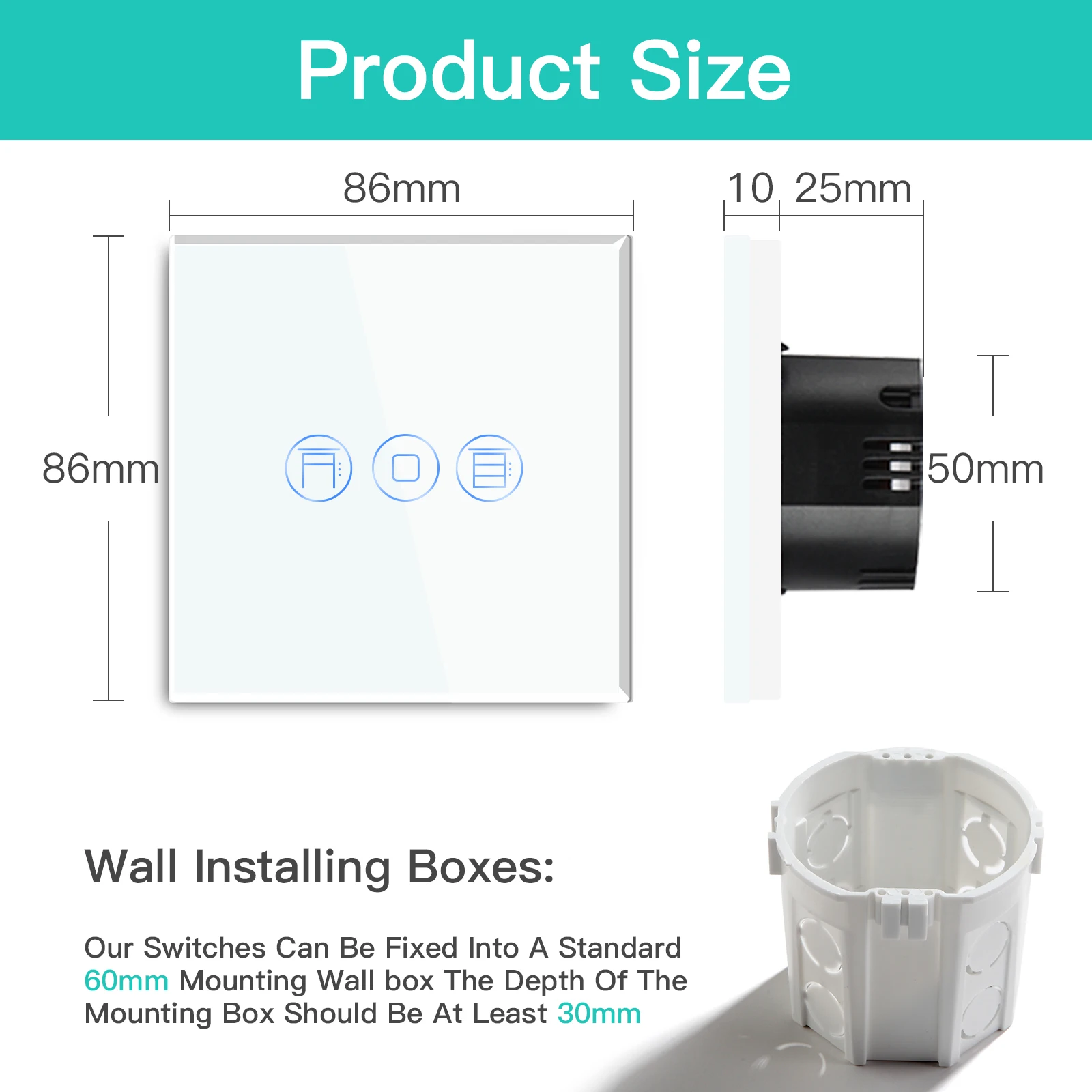 Bseed EU Wifi Smart Multi-gang Roller Shutter Switch Wireless Wifi Switches Control Tuya Smart Life Works with Alexa Google Home