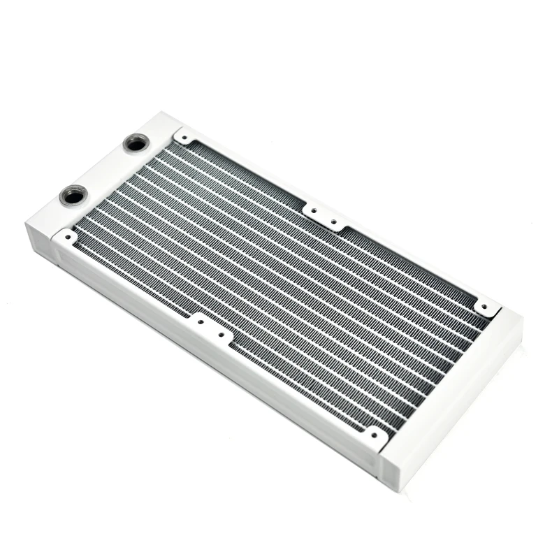 Imagem -04 - Syscooling-linha de Refrigeração de Água de Alumínio Case de Refrigeração de Água de Computador Faça Você Mesmo Radiador 27 mm Branco Radiator120 240 360