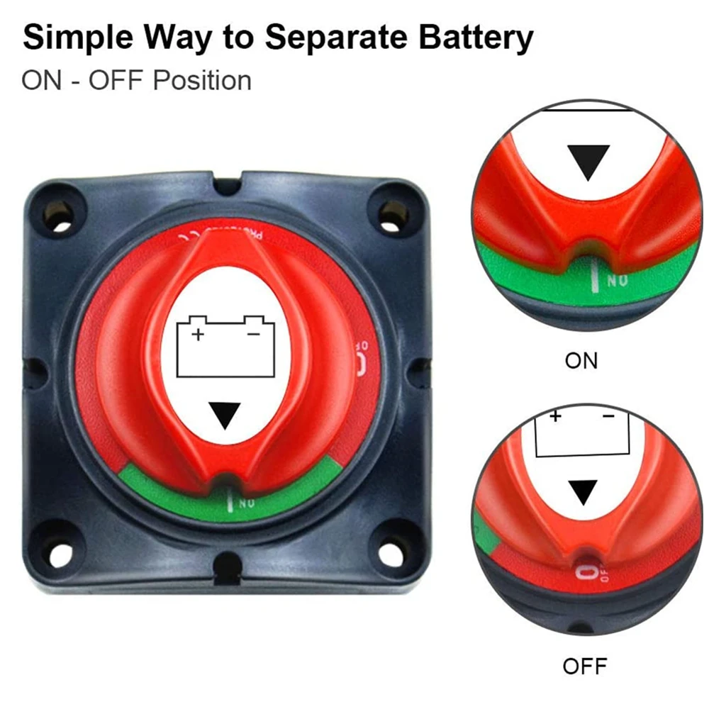 12V-48V 100A-300A Car Power cut-off switch Boat Battery Selector Isolator Disconnect Rotary Switch Cut For Car SUV Marine Truck