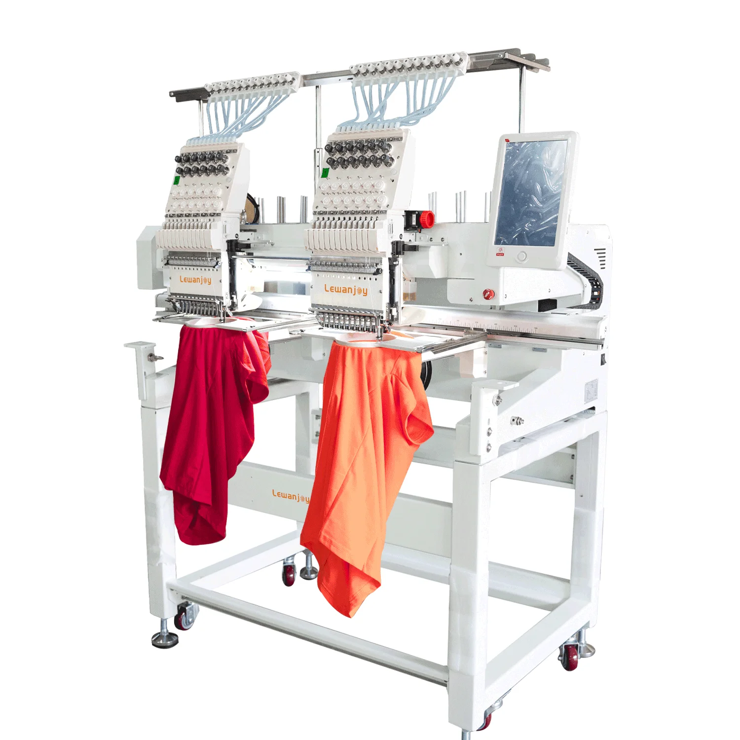 Two Head Cap Flat Embroidery Machine