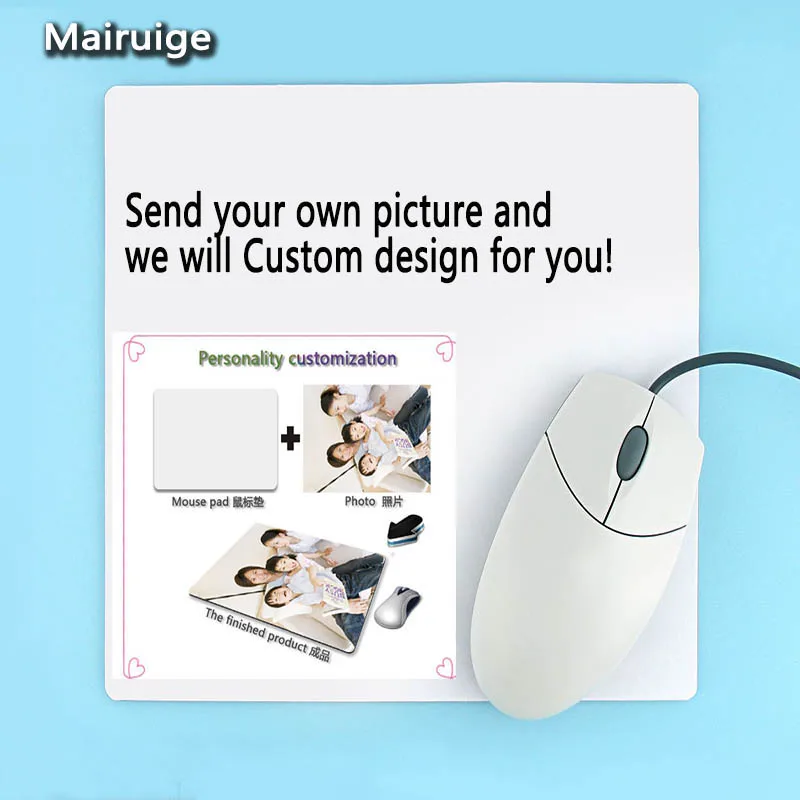 Mairuige Send Your Own Picture Rectangular And Round Mouse Pad DIY MousePad Customize Your Own Mousepad Gamer Send Your Image As