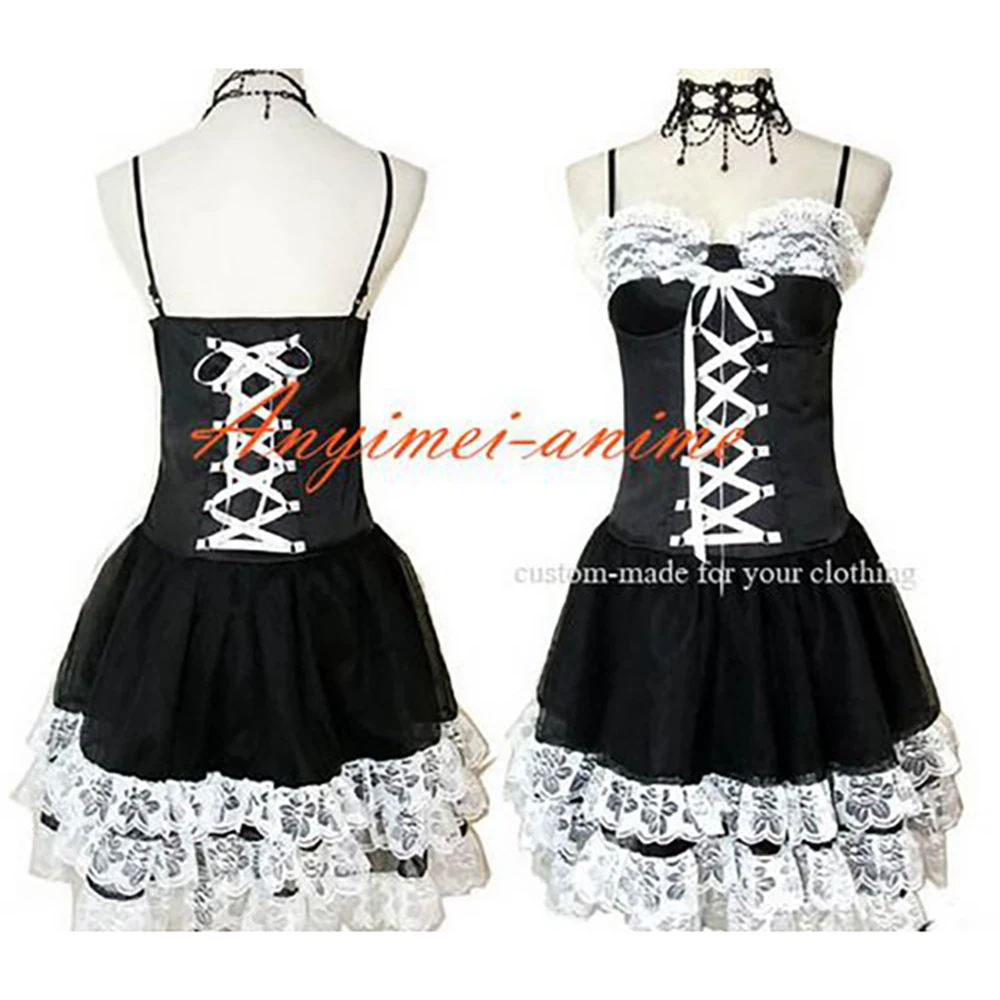 

fondcosplay sweet Gothic Lolita Punk Fashion black cotton Dress Cosplay Costume CD/TV[CK1150]