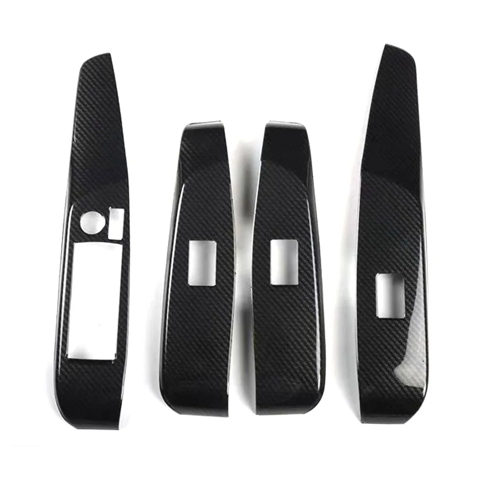 4pcs Car Interior Door Armrest Window Lift Switch Panel Decoration Cover Trim For Toyota Camry RHD 2018 2019 Right  Hand Drive