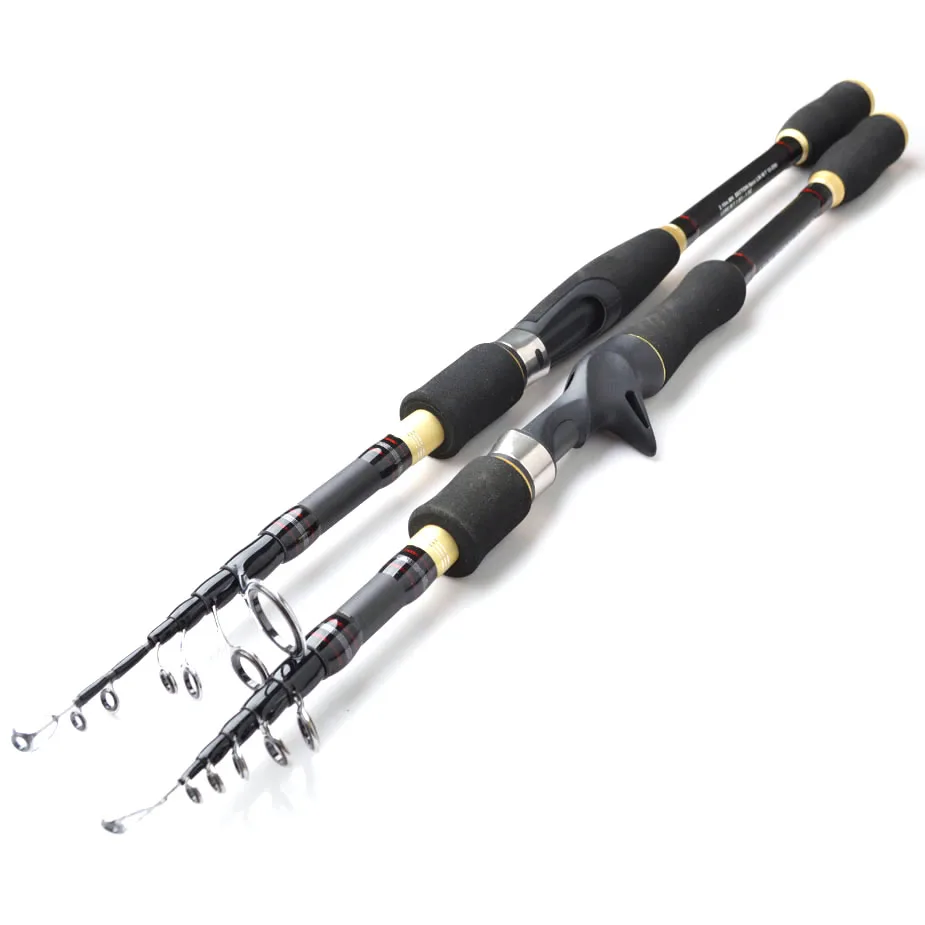 1.8m-3.6m Travel Telescopic Spinning Fishing Rod Powe MH Lure Weight 3/8-1oz 10-20lb Carbon Fiber Casting Fishing Rod Pole