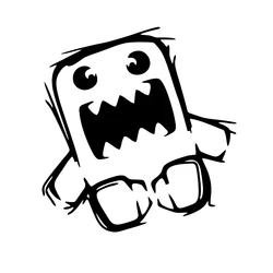 40168# Die-Cut Vinyl Decal domokun, domo-kun Car Sticker Waterproof Auto Decors on Car Body Bumper Rear Window