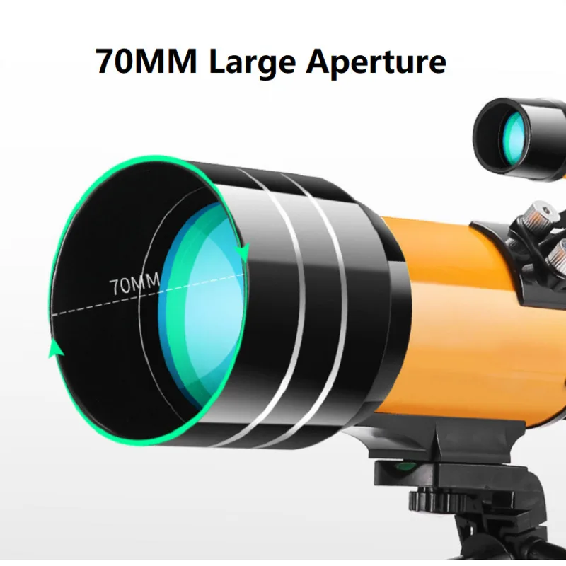 LUXUN 30070 Professional Zoom Astronomical Telescope Upright Image Stargazing  Refractive Deep Space Monocular Telescope Gifts