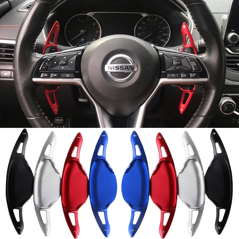 Paddle Shifter For Nissan 2019 Altima SR Juke 2022 X-TRAIL Qashqai Pathfinder Rogue SV SL S Car Steering Wheel Gear DSG Stickers