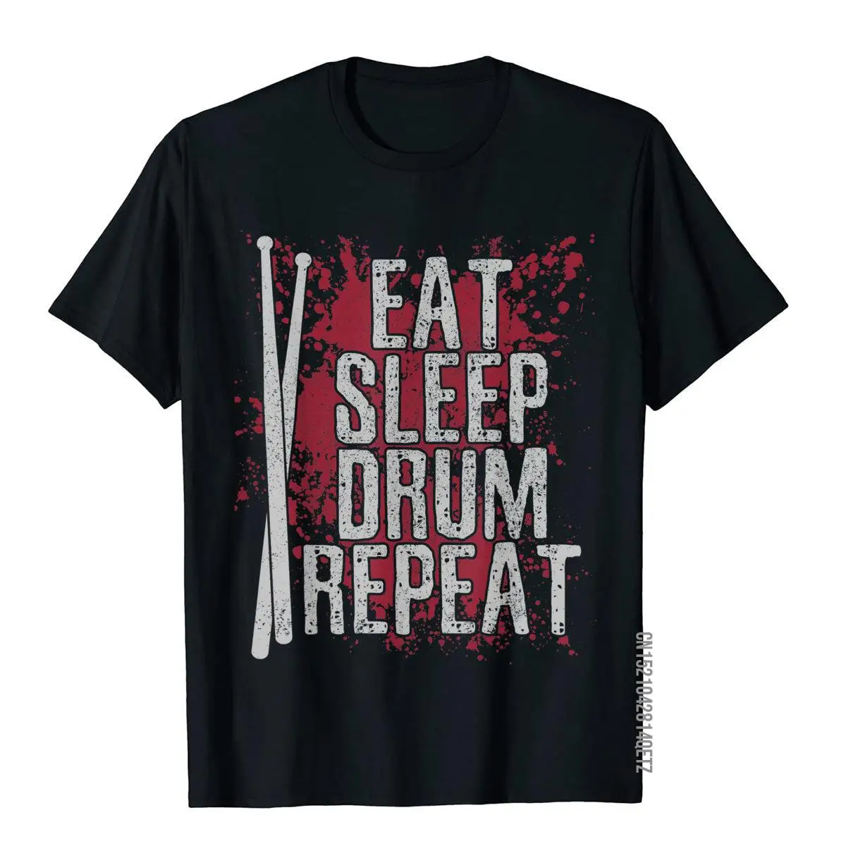 Eat Sleep Drum Repeat Drumming Musician Drummer Gift T-Shirt Designer Men's T Shirts Hip Hop Tees Cotton Camisa