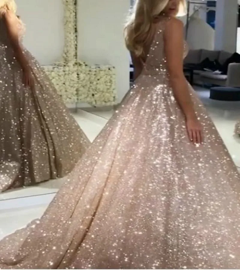 Goud Baljurk Luxe Sparkle Quinceanera Jurken 2022 V-hals Sequin Sweet 16 Wear Vestidos De 15 Anos Debutante Prom gown