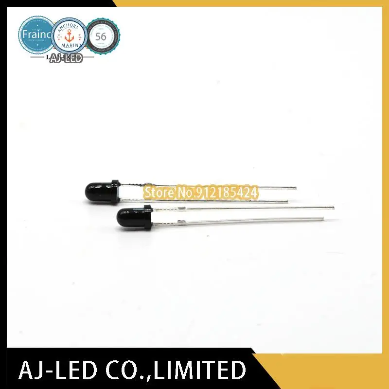 

20pcs/lot QSC113 silicon phototransistor photosensitive infrared receiver tube wavelength 880nm angle ±4°black 3mm