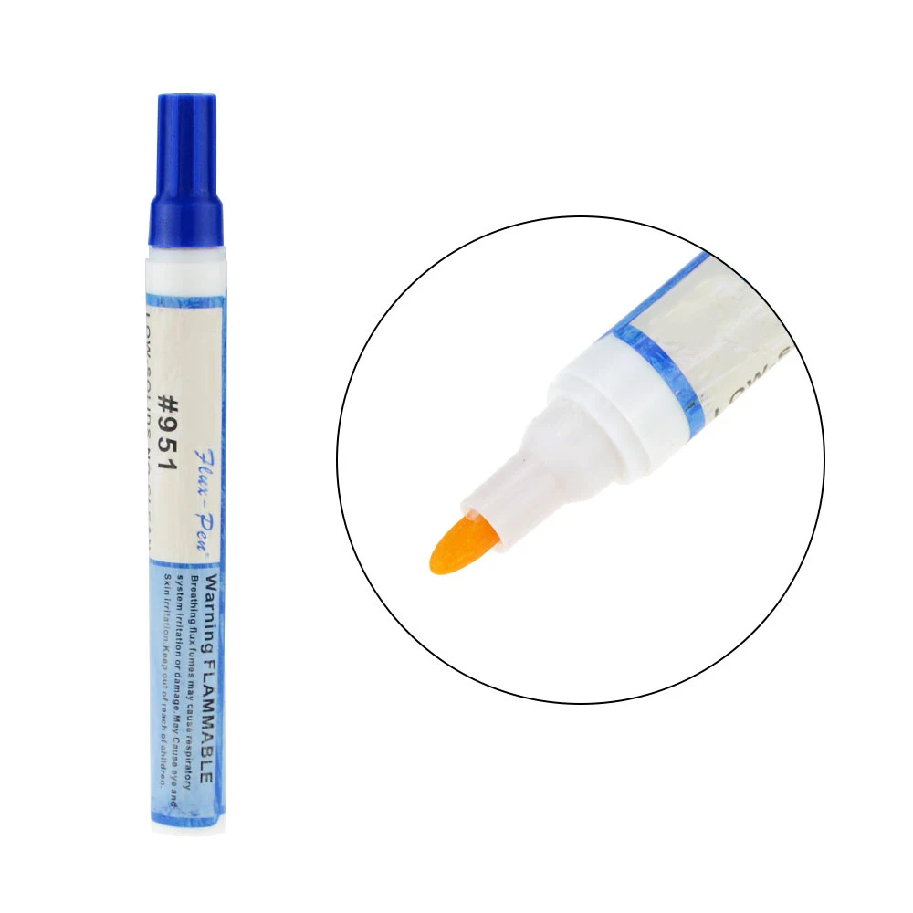 

1PCS 951 Soldering Flux Pen Low-solids Cleaning-free Welding Pen For DIY Solar Cell PCB 10ml Capacity No-clean Rosin