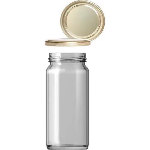 Pasabahce Glass Jar Gold Cover 244 cc. Spice 10 Pcs