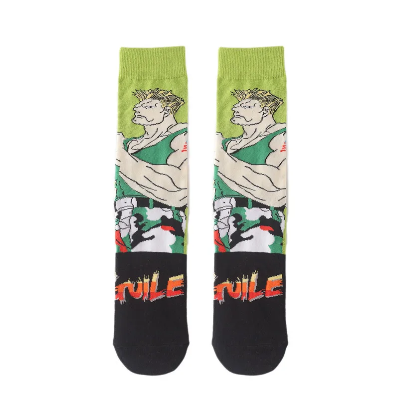 High Quality Anime Socks Street Fighter Sock Cosplay Superhero Cotton Cartoon Personality Tube Socks Street Stockings Prop