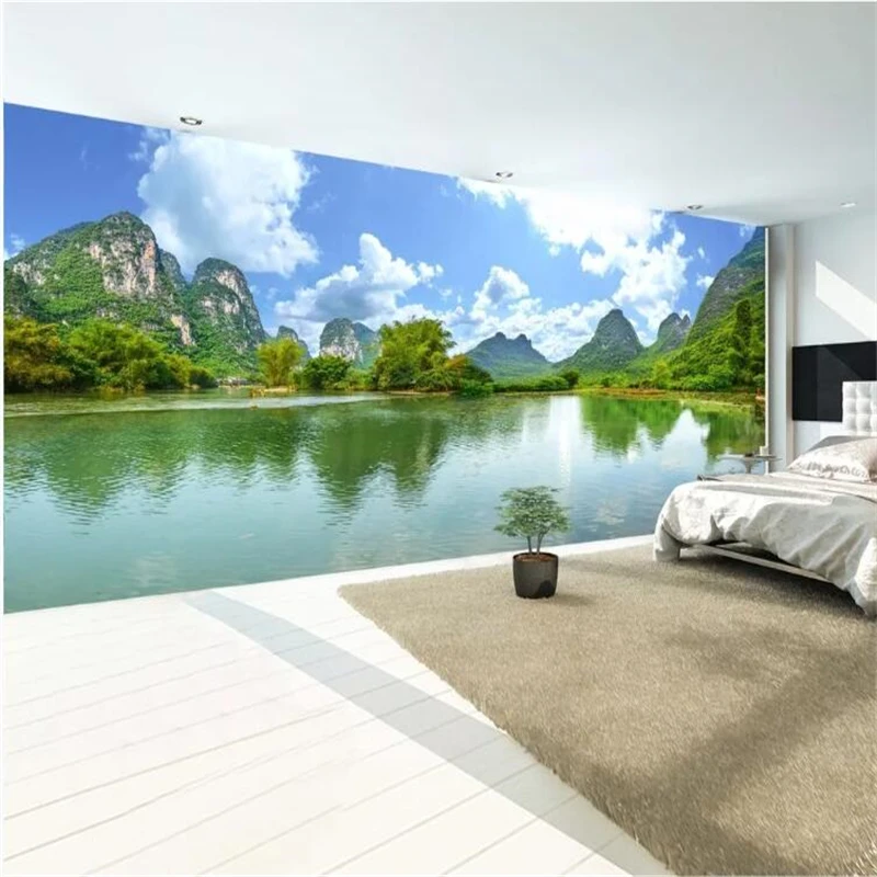 

wellyu Custom Wallpaper papier peint Landscape beauty HD landscape painting living room TV background wall papel de pared