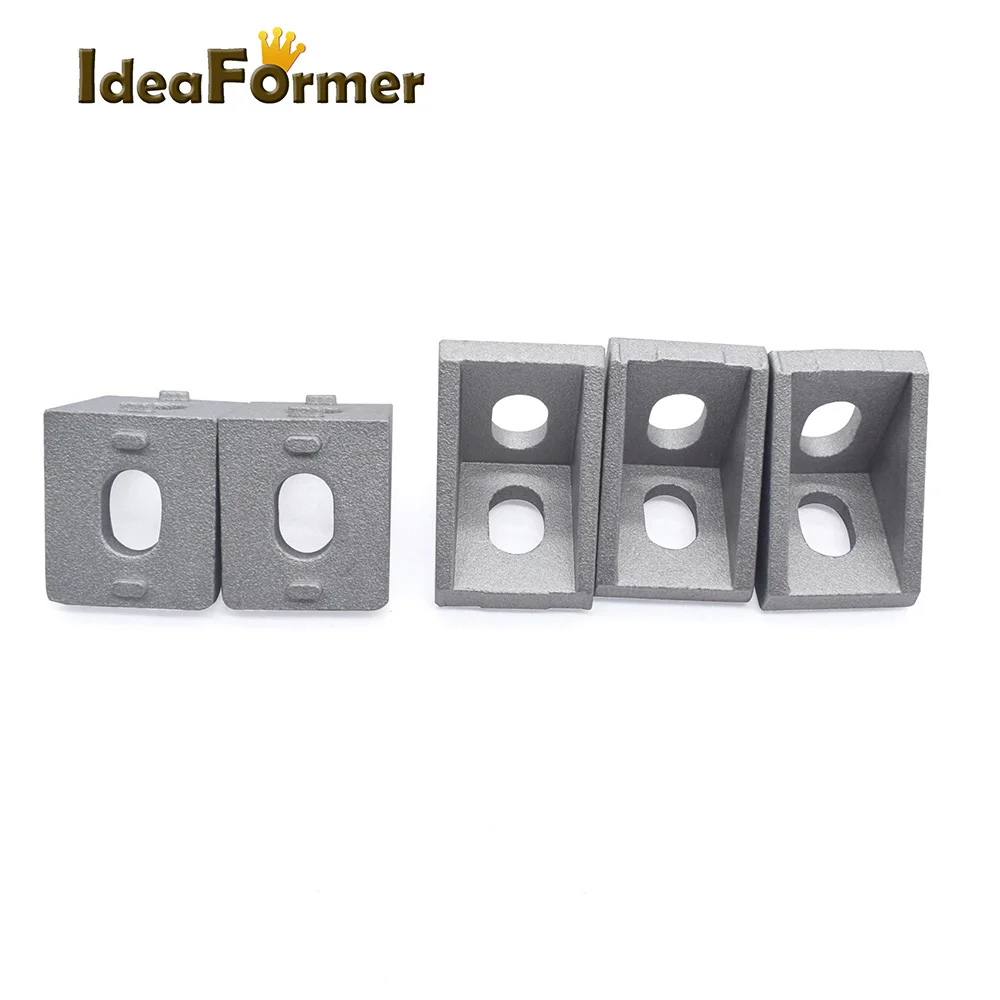 10Pcs Aluminum 2020 Corner Bracket Fittings 20x20x17mm Corner Angle Bracket Mounting  For Connector Aluminium Profile CNC Router