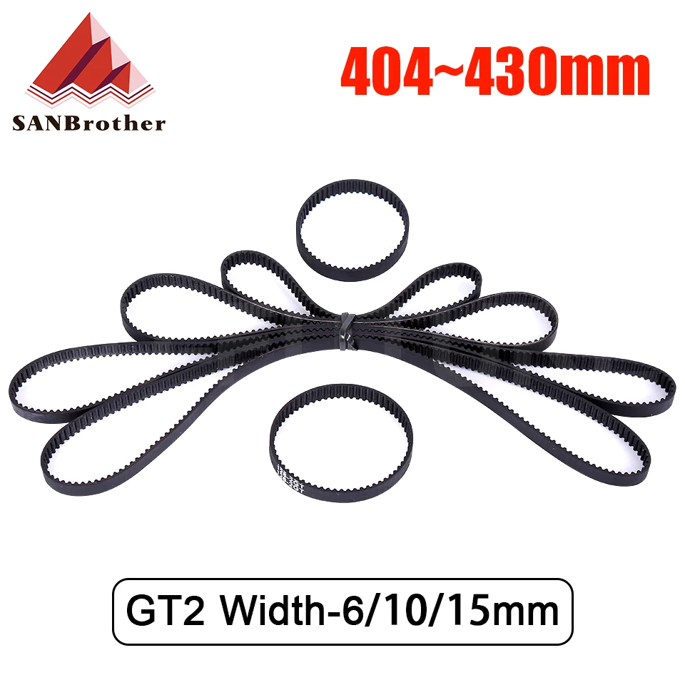 

3D Printer Parts GT2 Closed Loop Timing Belt Rubber 2GT 6mm404 406 408 410 412 414 416 418 420 422 424 426 428 430mm Synchronous