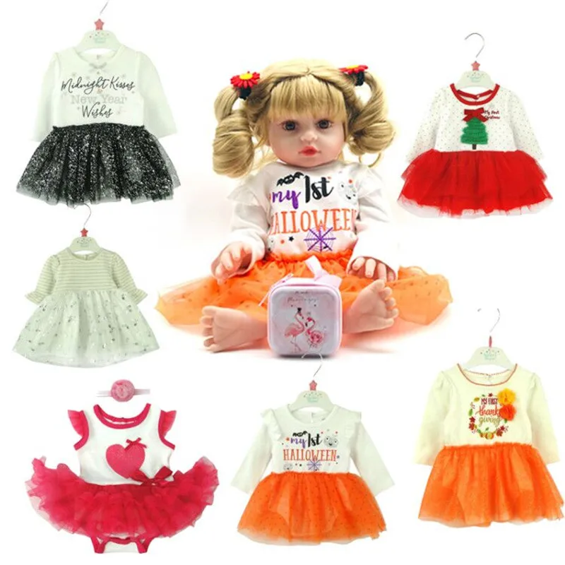 New Arrival 45-52cm Reborn Doll Clothes Cute Style Dress 17-20 Inches Doll Clothes DIY Doll Accessories For Baby Dolls