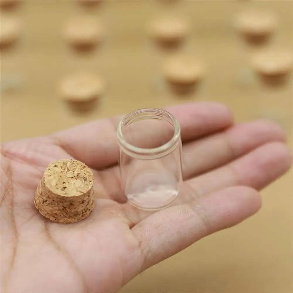 50pcs/lot 22*30mm 5ml Small Glass Vial Bottle Test Tube Cork Stopper Mini Bottle Container Jars Tiny Bottle glass