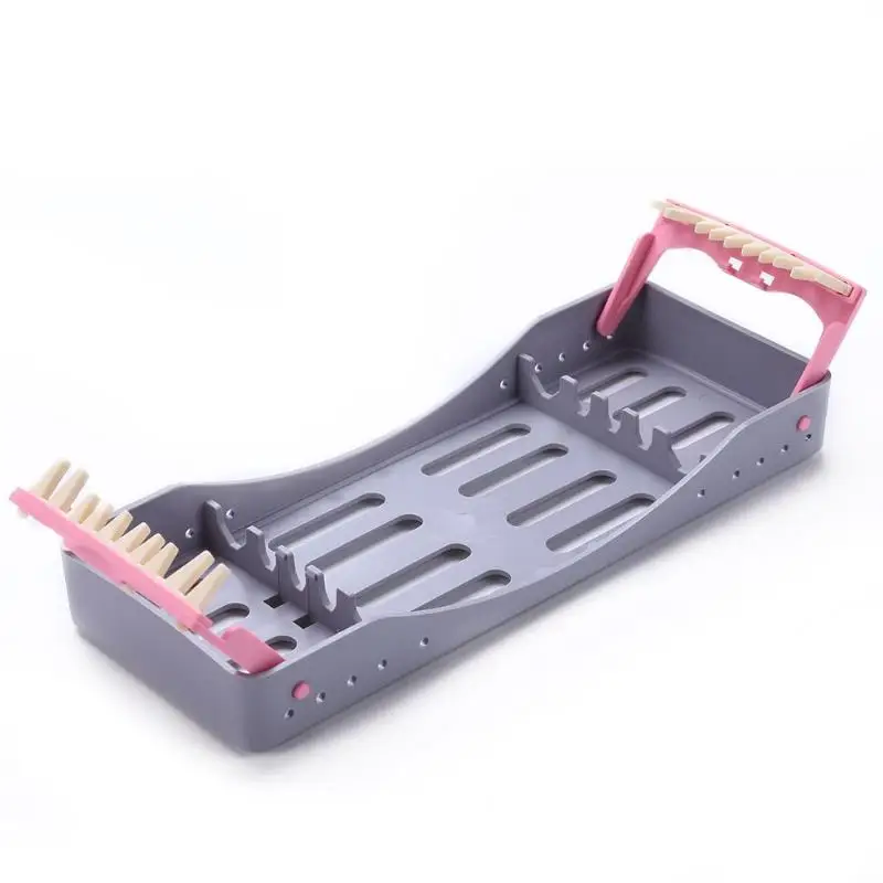 البلاستيك الأسنان التعقيم الرف صندوق تخزين الأدوات الجراحية الأوتوكلاف كاسيت لملفات الأزيز حامل التطهير