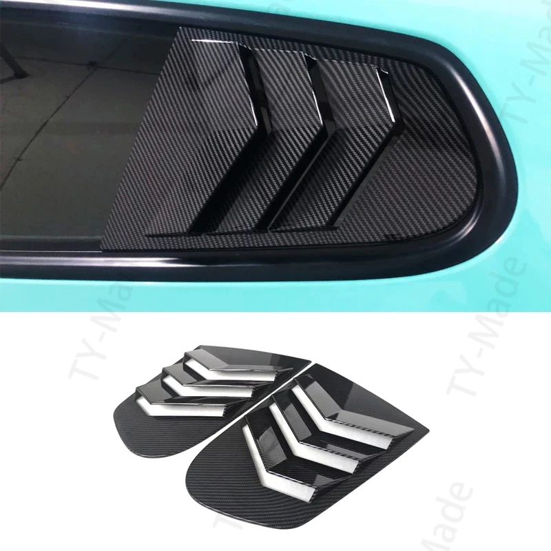 Scirocco Car Side Window Louver Scoop Cover Vent Carbon Surface Glossy Black Style Spoiler Decorative for Scirocco 2009-2018