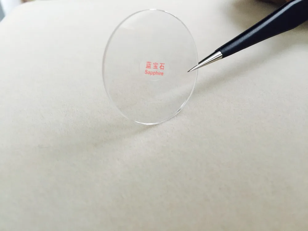 2x FLAT ROUND SAPPHIRE CRYSTAL GLASS WATCH Replacment 1.5MM THICK FROM 30.5~32.5MM