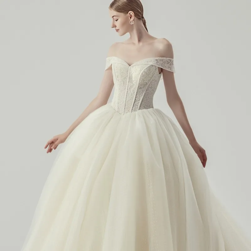 2020 Della Boemia Abiti Da Sposa Off Spalla Del Merletto Appliques Abiti Da Sposa In Pizzo-up Indietro Sweep Train A-Line Abito Da Sposa