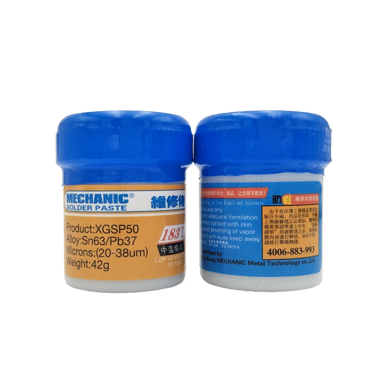 MECHANIC XGSP50 Solder Paste 42g SN63 Pb37 Solder Soldering Flux For SMD BGA SMT Stencil Welding Rework Station