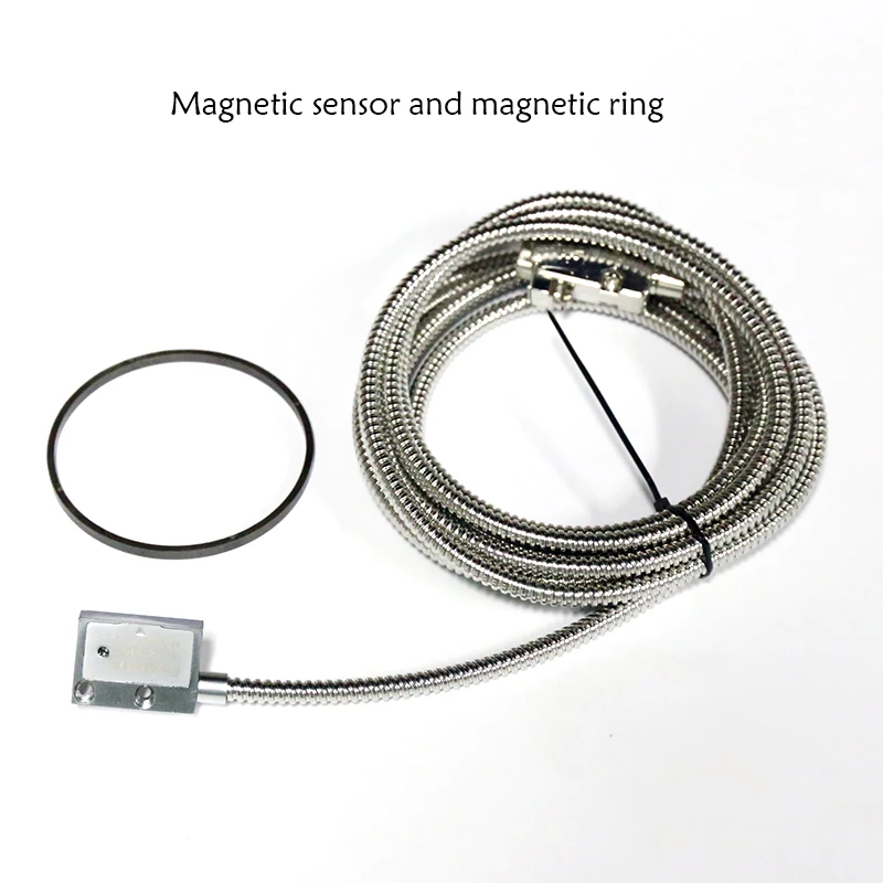 Magnetic Tape Ring 2mm Pole Pitch 2+2mm Magnet Sensor TTL RS422 Signal 1um 0.001mm Encoder Reader Head with 3 Meter Cable