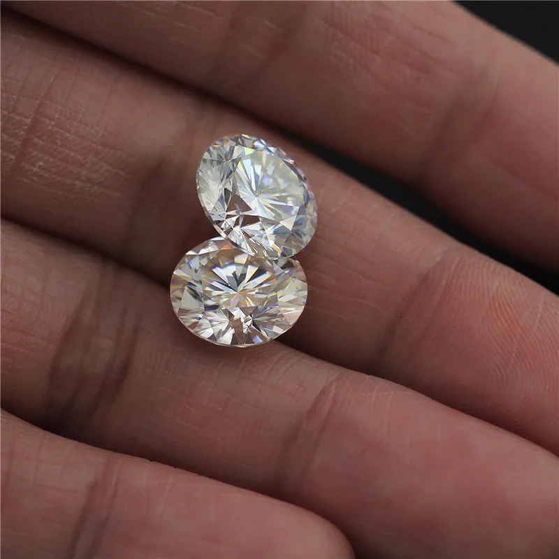 

White D Color High Quality Loose Moissanites Gemstones Excellent Cut 7x9mm 2ct DE VVS GRA Moissanite Diamond for Wedding Ring