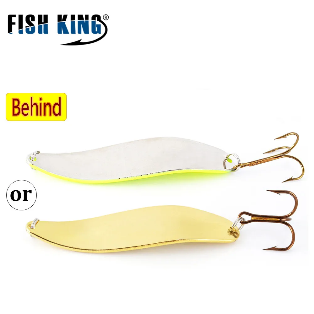 FISH KING-Leurre rigide en métal avec triple hameçon, appât Élidéal pour la pêche à la traîne, à la truite, au bar ou au brochet, 20 à 30g