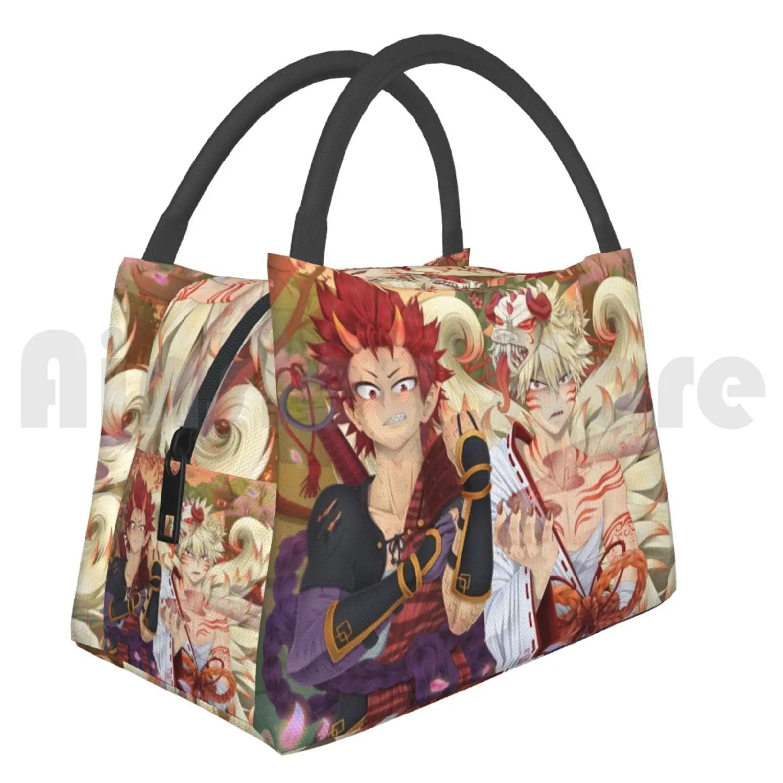 

Portable Insulation Bag Boku No Hero Academia Kirishima Eijiro Katsuki Bakugou Kiribaku Kitsune Oni Fox Demon Japanese Anime