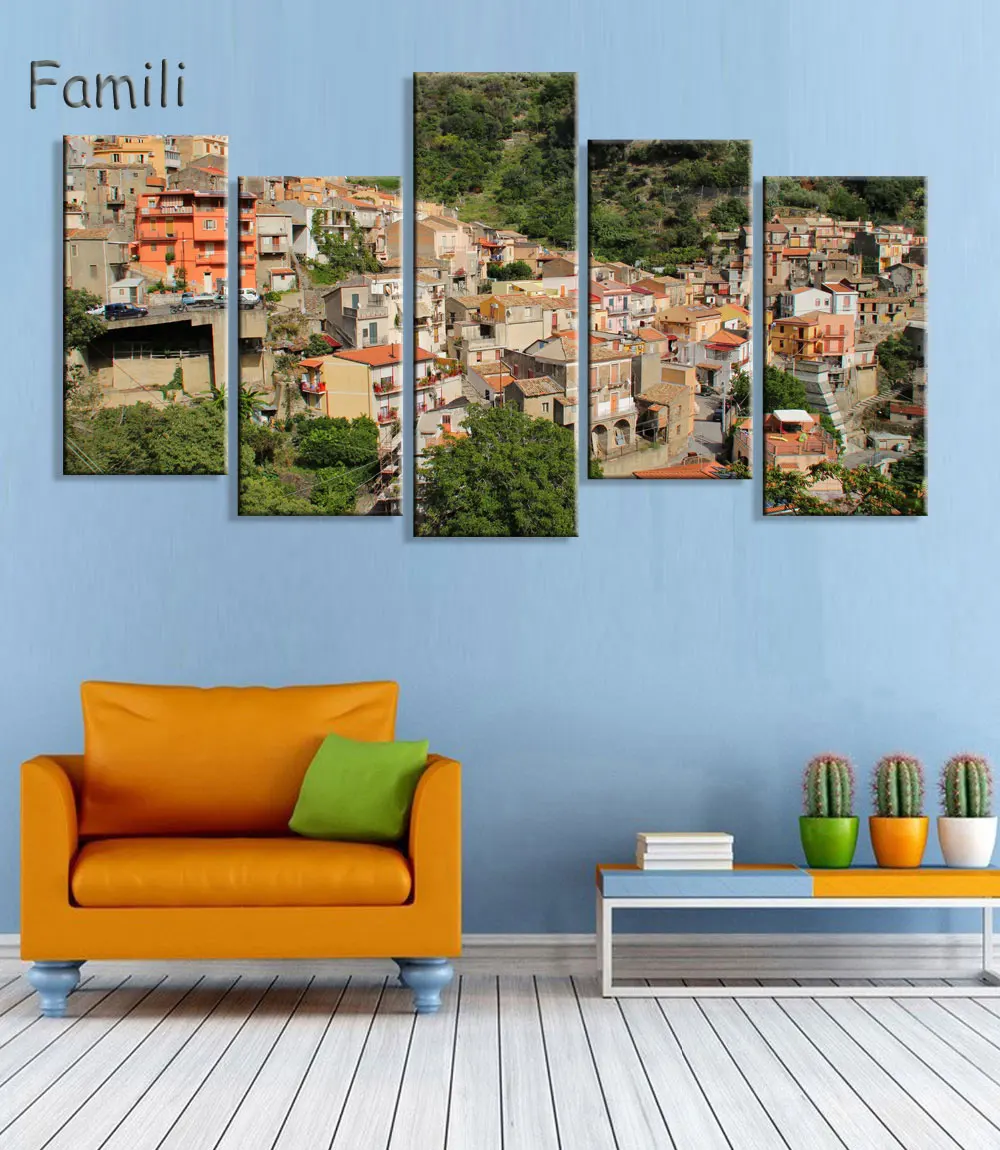 5Piece Beautiful landscape In Italy Modern For Home Decor Paintings on Canvas Wall Art for Home Decorations Wall Decor Artwork