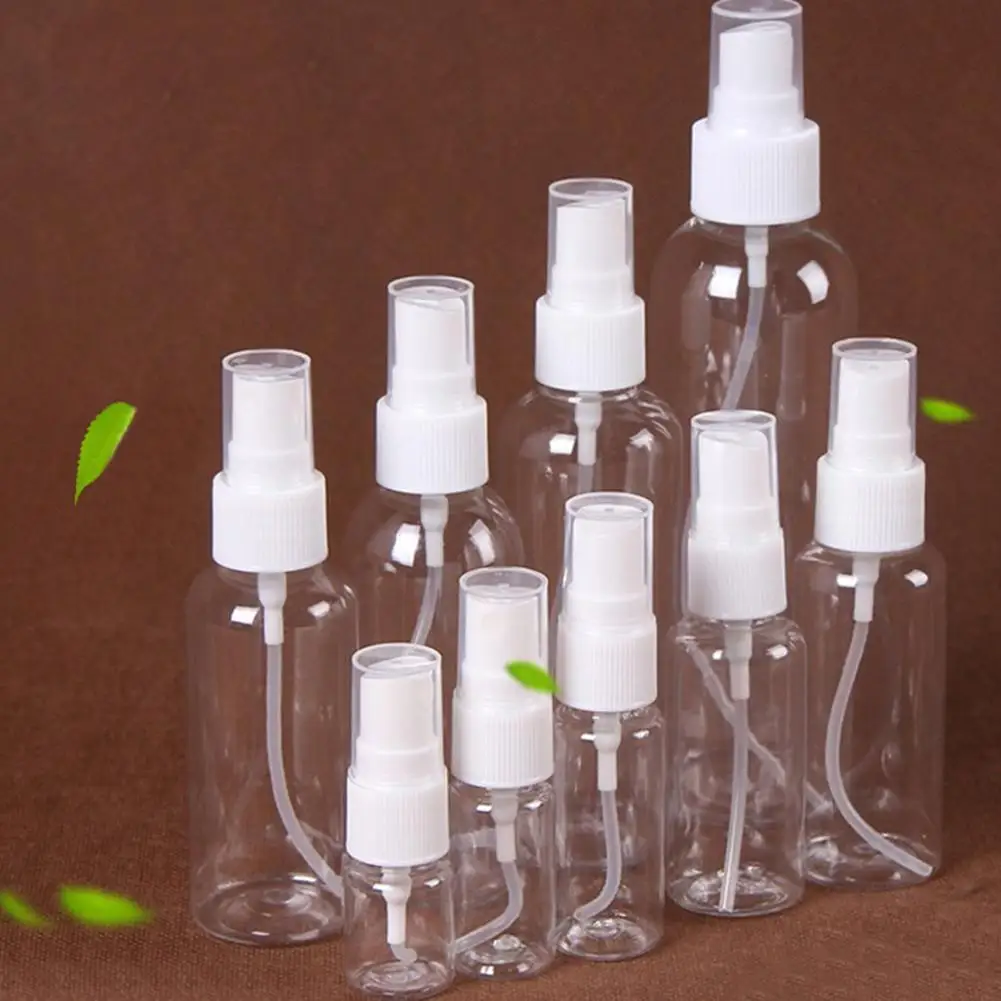5/10/20/30/60/80/100/120ML seyahat şeffaf plastik parfüm atomizer Mini boş sprey doldurulabilir şişe kozmetik konteyner