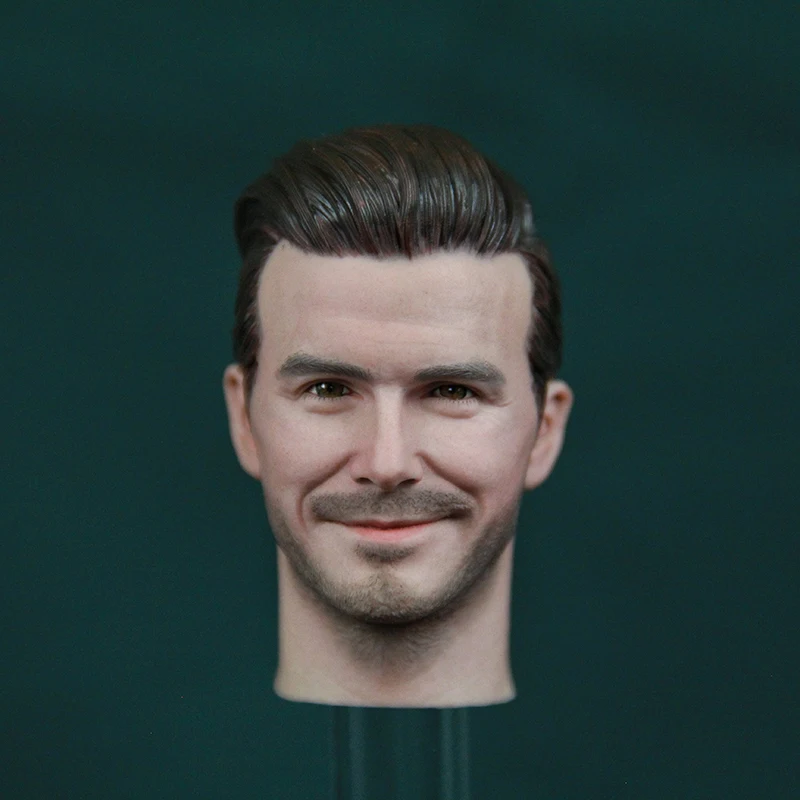 

Hand Painted 1/6 Football Star David Head Sculpt Carving Smile Version Model DIY for 12'' PH TBL Action Figure Doll Toy in Stock