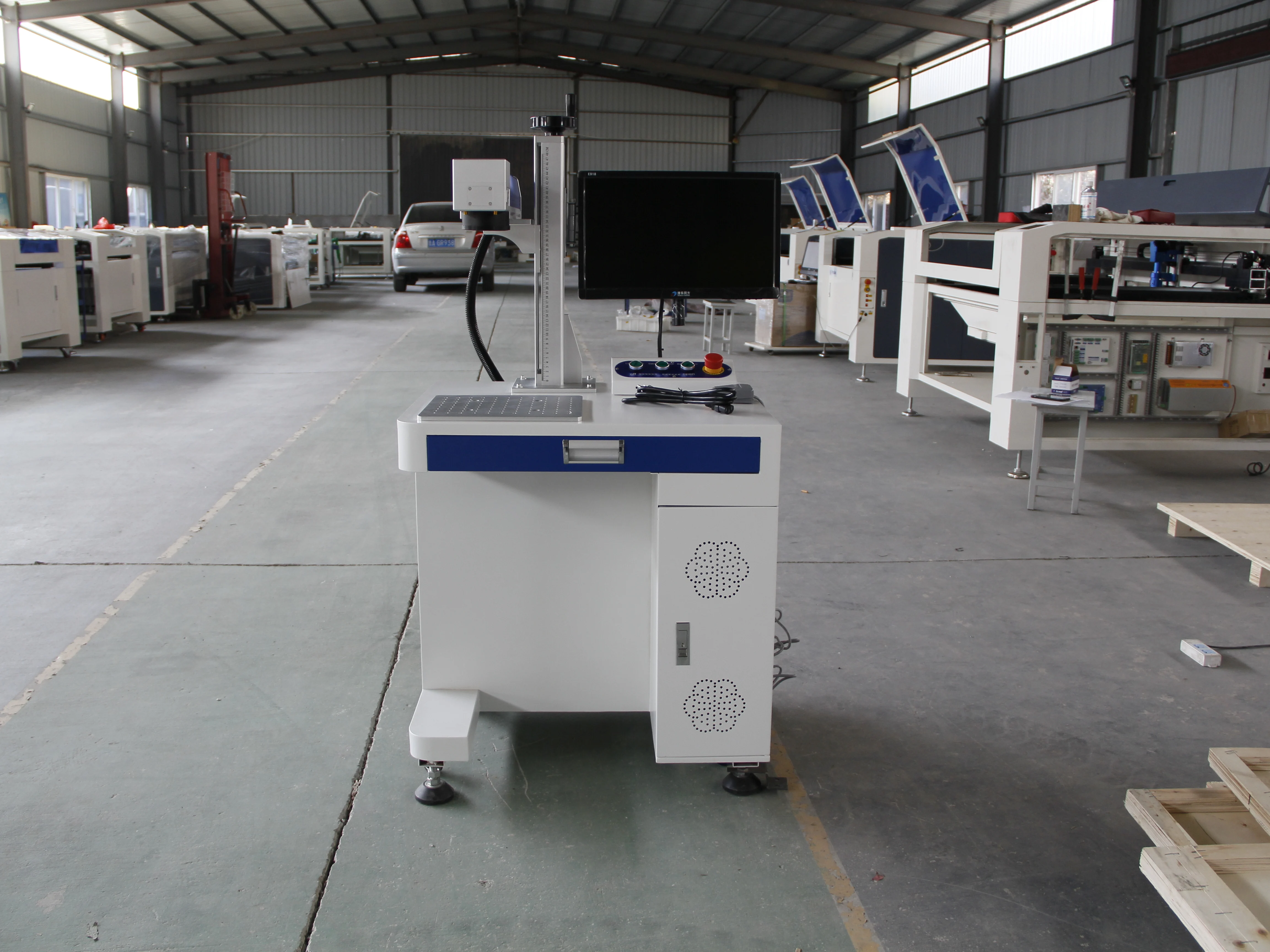 Raycus Max JPT 30W 50W fiber laser marking machine with auto foucs laser engraving machine and rotary tools