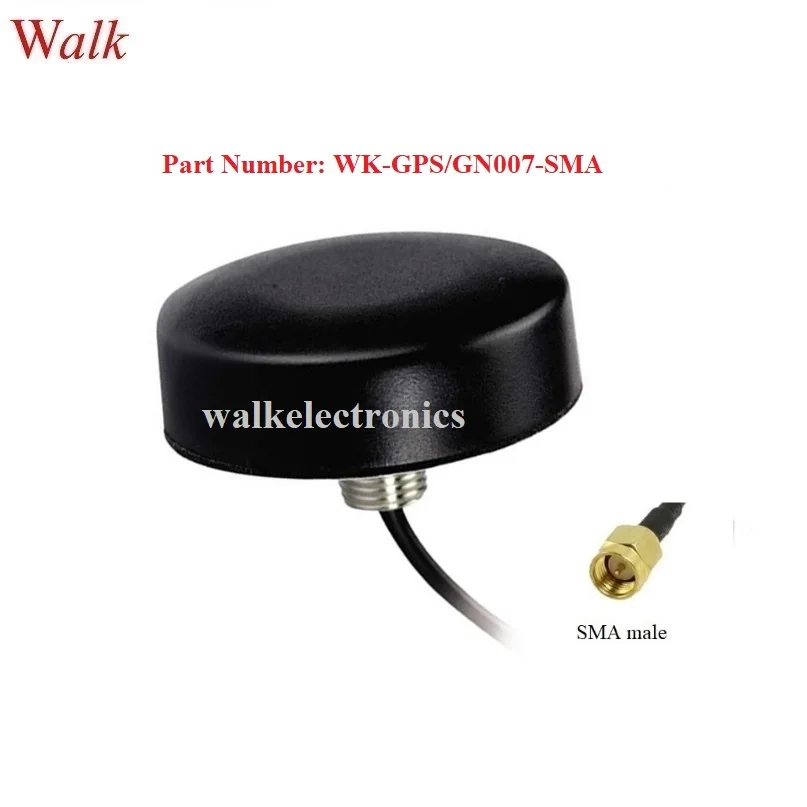 

small size waterproof high gain gps glonass active aerial outdoor gps glonass car antenna sma male connector