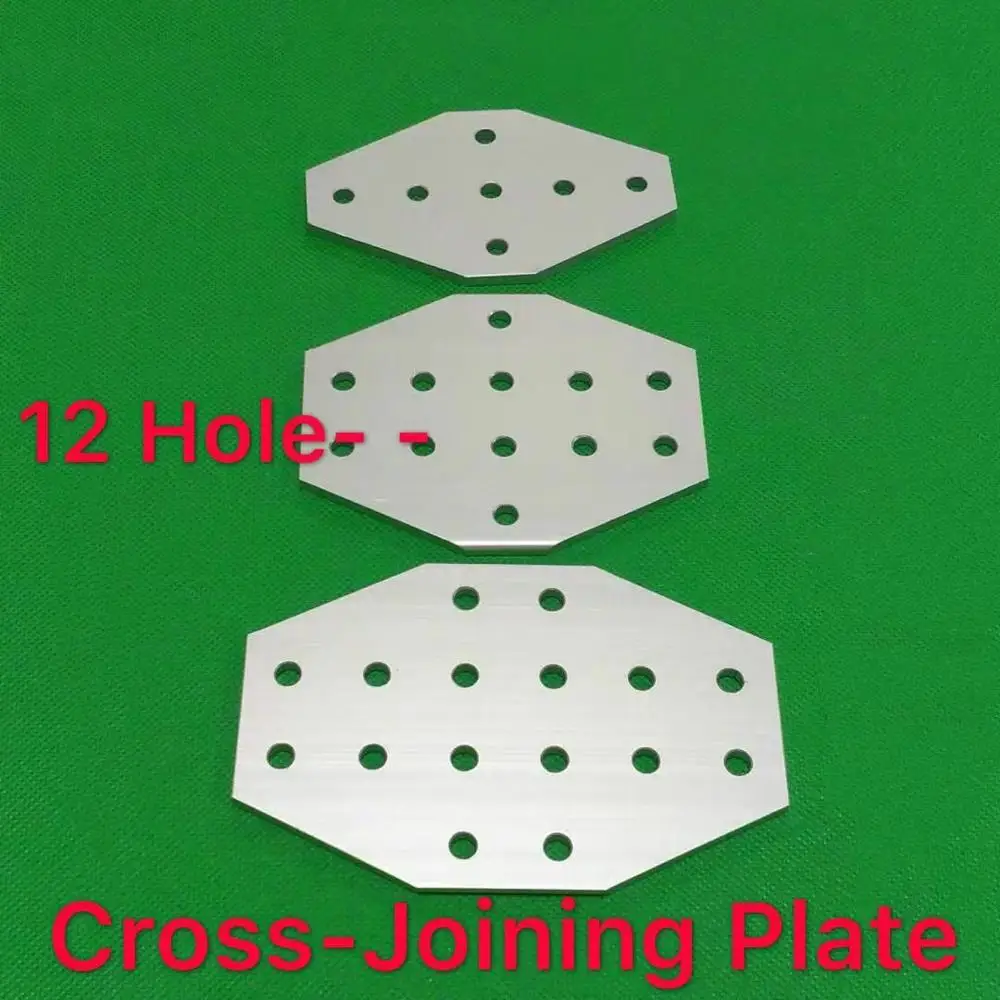 12 Hole Cross Type 2040 3060 4080 4590 Connection Plate Corner Bracket  Joint Board Cross Joining Plate For Aluminium Profiles