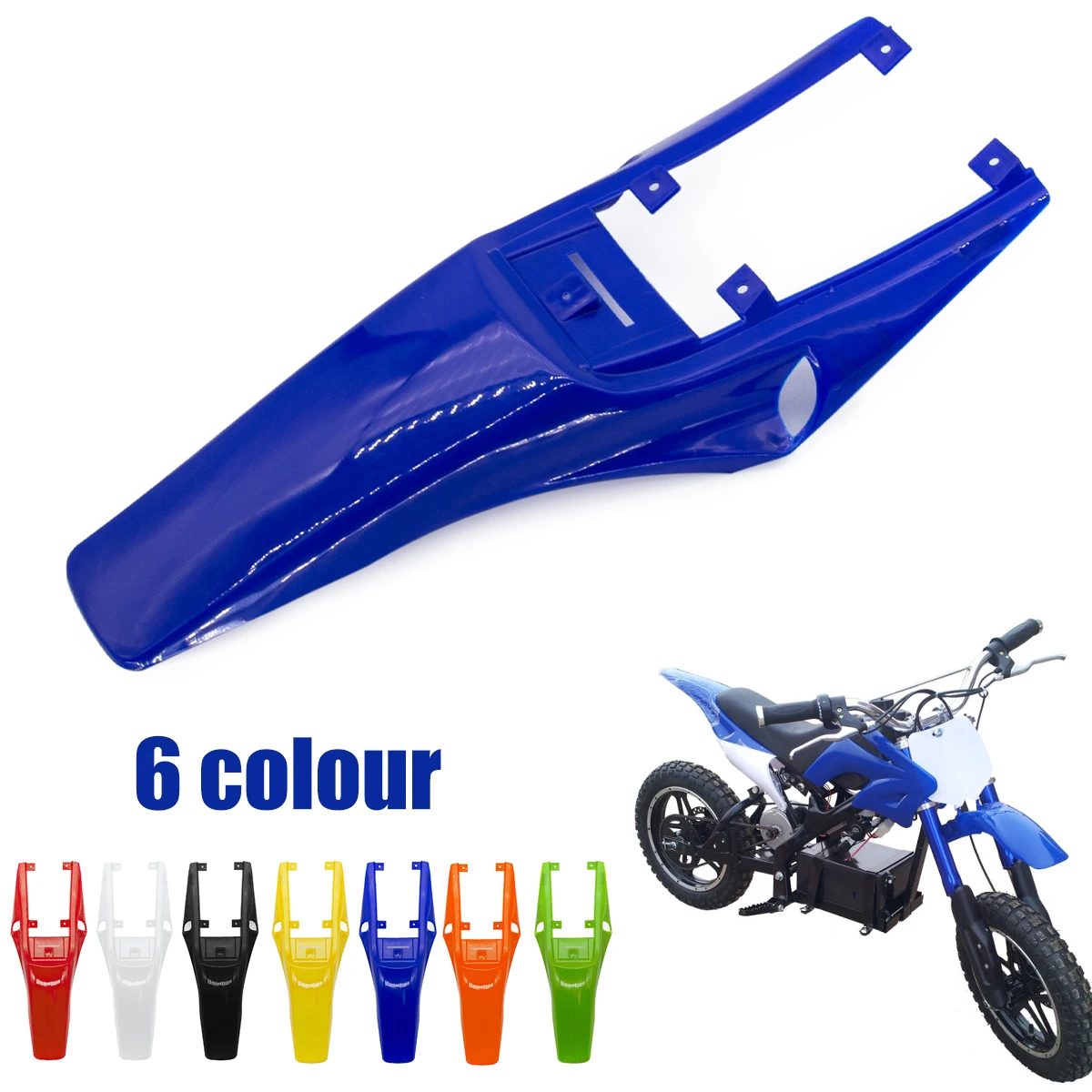 

7 Colors Plastic Fairing Body Rear Fender For Apollo 47cc 49cc Engine 2 Stroke For Orion Kids Dirt Pocket Bike Minimoto Parts