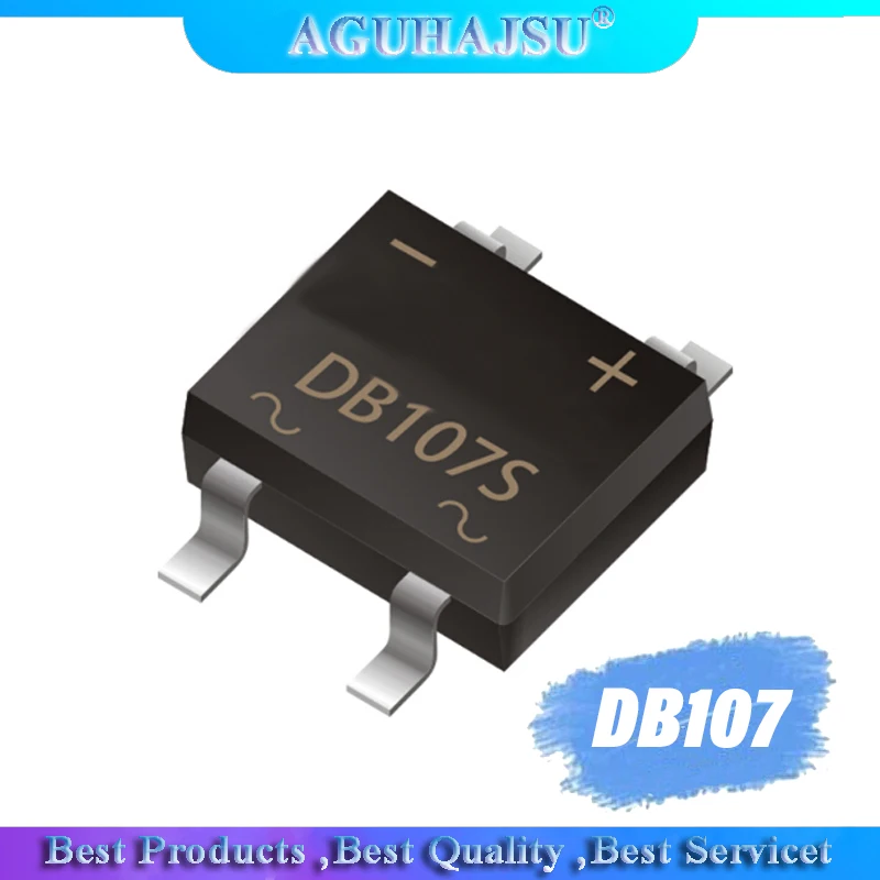 20pcs SMD DB107 DB107S 1A 1000V Single Phases Diode Rectifier Bridge