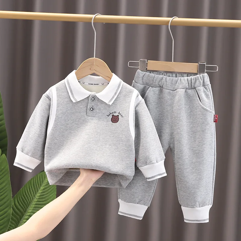 Spring Autumn Children Baby Boys Sport Clothes Cartoon T-Shirt Pants 2Pcs/sets Infant Kids Casual Clothing Toddler Tracksuits