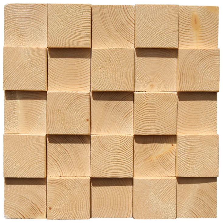 11 PCS Natural Wood Wall Tile Backsplash 3D Pattern Panel Pine Wood Mosaic Tiles DQ006