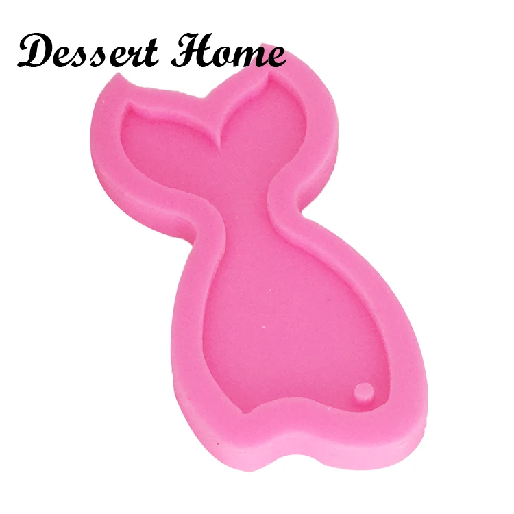 DY0059 DIY Mermaid tail epoxy resin molds Fish tail mold for keychains jewelry