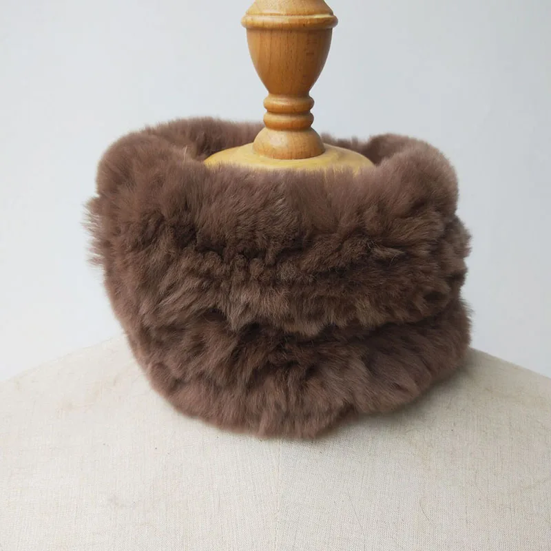 Real Rabbit Fur Scarf Winter Autumn New Arrival Genuine Fur Scarves Elastic Warm Soft Real Rabbit Fur Head Bands Women Bandana
