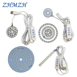 Dimmable LED chip Light Beads DIY Tricolor Adjustable LED Bulb White Warm White Surface Light Source 5W 6W 10W DC5V 3000-6500K