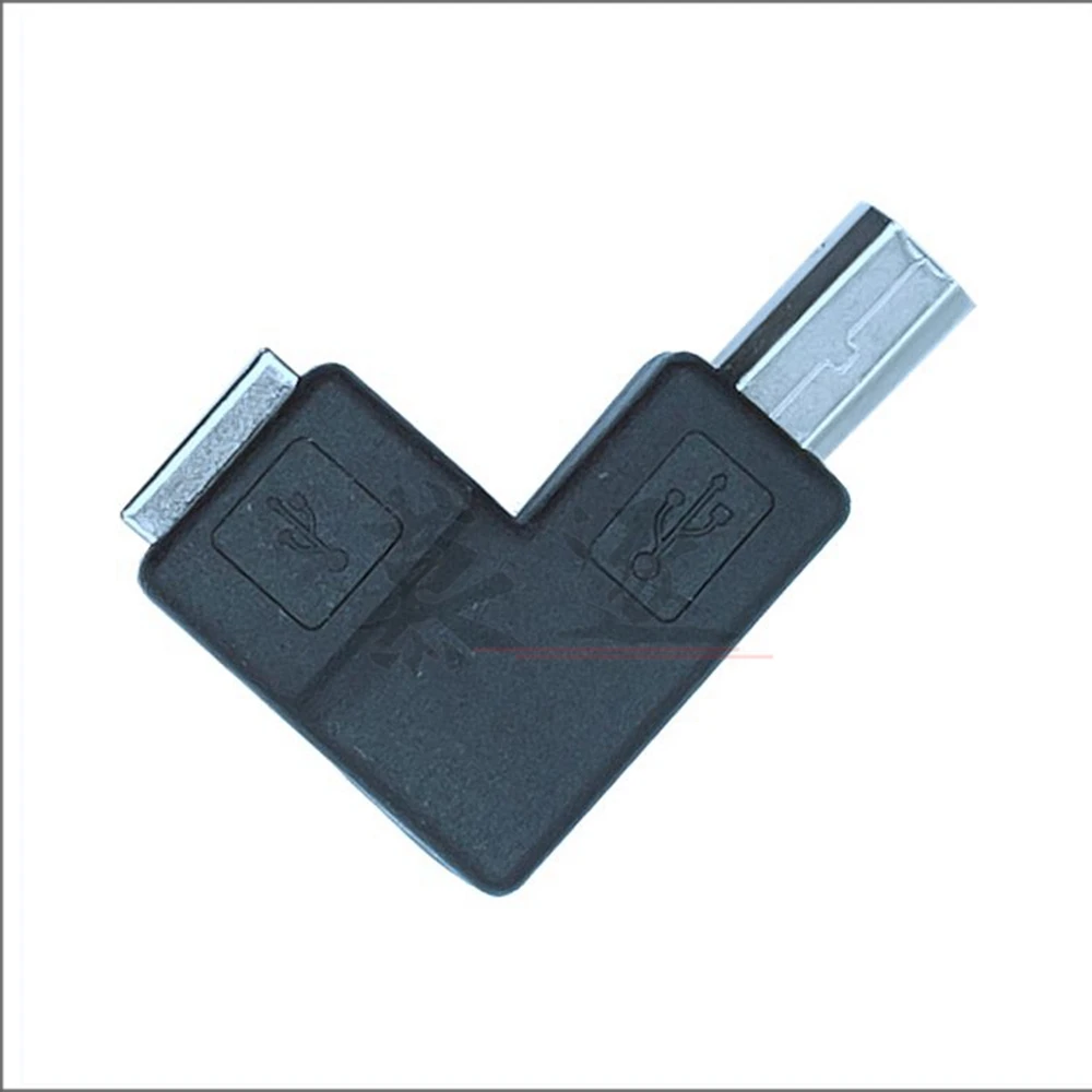 Newest Right Angled 90 Degree USB 2.0 B Type Male to Female Extension Adapter for Printer Scanner converter