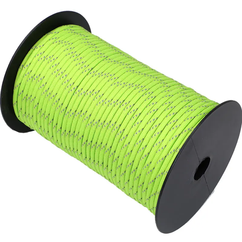50/100m multifunctional 7 Core Reflective 550 Paracord Rope 4 mm Camping Survival Edc Outdoor Parachute Cord Lanyard Rescue rope