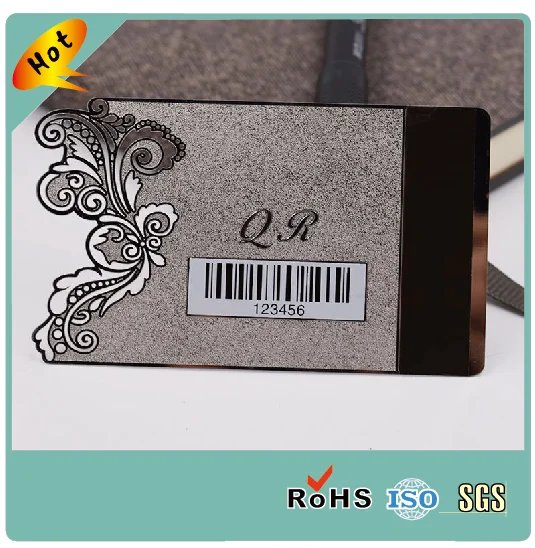 OEM China metal card with barcode card