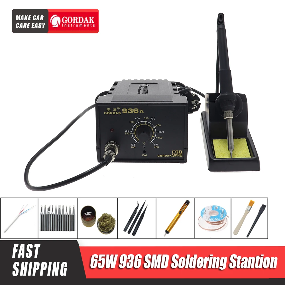 GORDAK 936Aanti-static High Temperature Soldering Station Thermostat Electric Ferrochrome 60W Welding Electric Soldering Station